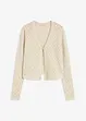 Kort gebreid vest met pailletten, bonprix