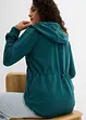Sweatvest met capuchon en elastiek, bonprix