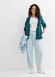 Sweatvest met capuchon en elastiek, bonprix
