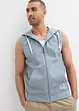 Sweatvest met capuchon in een zachte katoenmix, bonprix