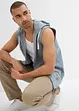 Sweatvest met capuchon in een zachte katoenmix, bonprix