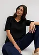 Crêpe shirt met broderie anglaise, bonprix