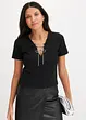 Cropped shirt met glitter strikjes, bonprix