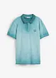 Piqué poloshirt in washed out used look, bonprix