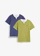 2-in-1 shirt, korte mouw (set van 2), bonprix