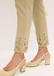 Stretch broek met broderie anglaise, bonprix
