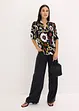 Crinkle blouse met smokwerk van soepele viscose, bonprix