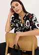Crinkle blouse met smokwerk van soepele viscose, bonprix
