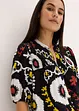 Crinkle blouse met smokwerk van soepele viscose, bonprix