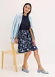Jersey jurk met gedessineerd rokdeel, bonprix