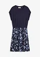 Jersey jurk met gedessineerd rokdeel, bonprix