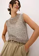 Ajour top met effectgaren, bonprix