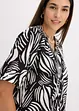 Blouse met korte mouwen in linnenlook, bonprix