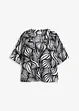 Blouse met korte mouwen in linnenlook, bonprix