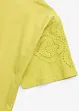 T-shirt met broderie anglaise, bonprix