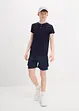 Henley T-shirt met biologisch katoen, korte mouwen ( set van 2), bonprix