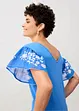 Gebreide top met zijde en mouwen van chiffon, bonprix