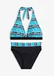 Halter bikini (2-dlg. set) met gerecycled polyamide, bonprix