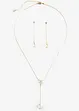 Ketting + oorstekers (3-dlg. sieradenset), bonprix