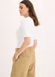 Jersey broek met bandplooien, bonprix
