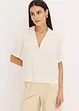 Blouse met reverskraag van satijn, bonprix