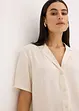 Blouse met reverskraag van satijn, bonprix