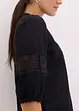 Blouse met korte mouwen en linnen, bonprix