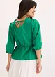 Blouse met pofmouwen en diep uitgesneden achterkant, bonprix