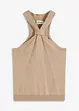 Gebreide haltertop van zachte viscose, bonprix