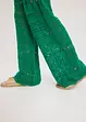Slip-on broek met met gebreid ajour-patroon, bonprix