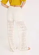 Slip-on broek met met gebreid ajour-patroon, bonprix