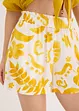 Korte short met print van gestructureerde viscose, bonprix