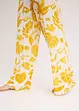 Wijde broek met print van gestructureerde viscose, bonprix