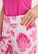 Wijde broek met print van gestructureerde viscose, bonprix