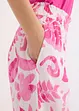 Wijde broek met print van gestructureerde viscose, bonprix