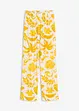 Wijde broek met print van gestructureerde viscose, bonprix