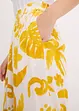 Wijde broek met print van gestructureerde viscose, bonprix
