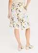 Bermuda met viscose en bandplooien, bonprix