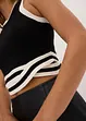 Cropped gebreide top met gedraaide zoom, bonprix