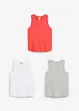 Tanktop van bioloigisch katoen (set van 3), bonprix