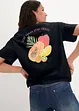 Oversized shirt met print achter, bonprix