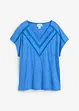 T-shirt van linnen met kant, bonprix