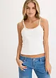 Top met spaghettibandjes en sierdetails, bonprix