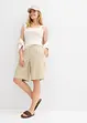 Bermuda met linnen en high waist comfortband, bonprix