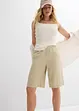 Bermuda met linnen en high waist comfortband, bonprix