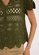 Cropped crochet vest, bonprix