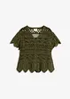 Cropped crochet vest, bonprix