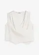 Linnen blousetop in wikkellook, bonprix