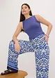 Gedessineerde jersey broek van een zachte viscosemix, bonprix