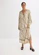 Gedessineerde kaftan jurk van vloeiende viscose, bonprix
